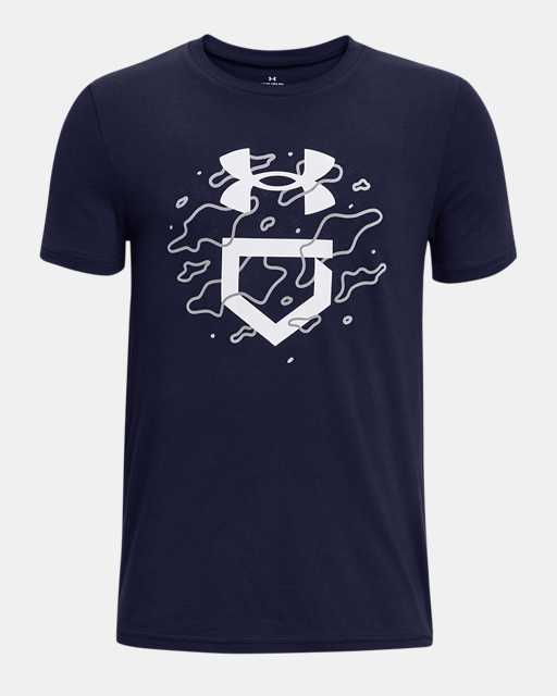 Boys' UA Baseball Camo Logo Short Sleeve